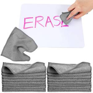 lot 2154 image: Tanlade 50 Pcs Dry Erase Cloth,6 X 6 Inch,Gray