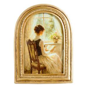 lot 2157 image: GeekLeaf Vintage Picture Frame, Gold Antique Photo Frame, Gold, 4x6 Inch