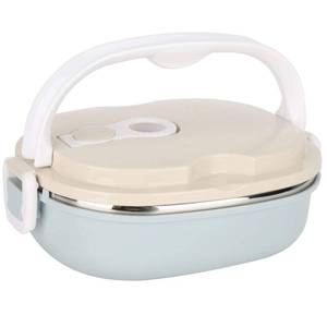 lot 2160 image: Niiyen Lunch Box 900ml 1 Layer Hot Food Lunch Containers Portable Lunchbox Stackable 304 Stainless Steel Adult Bento Lunch Box Cold Food Storage Bowl for School Office Outdoor Travel