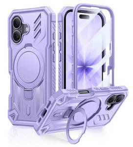 lot 2173 image: FNTCASE for iPhone 17 Case with Magnetic Kickstand Purple