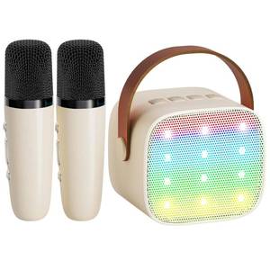 lot 4001 image: YLL Mini Karaoke Machine with 2 Wireless Microphones