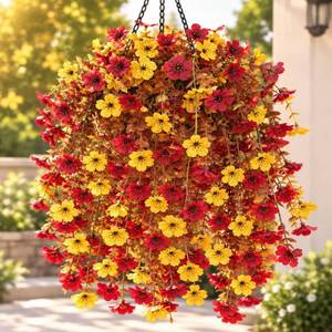 lot 7818 image: FineCheer 6-Piece Fall Artificial Hanging Flowers