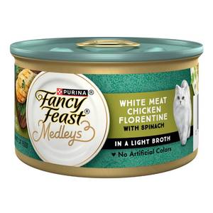 lot 7830 image: Fancy Feast Medleys Chicken Florentine Cat Food 24 Pack