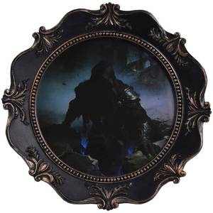 lot 7838 image: YANHUA1985 8x8 Round Picture Frame Black-Gold