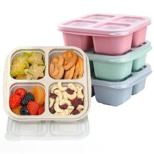 lot 7848 image: LCHLZZ 4-Pack Snack Containers, 2-Cup, BPA-Free