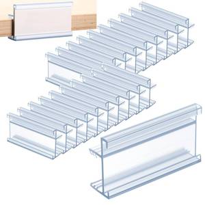 lot 8146 image: Kathfly Shelf Label Holder Clips 50 Pcs 1.25 x 2.5