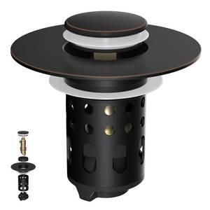 lot 8165 image: Anylock Universal 4-in-1 Bathroom Sink Drain Stopper