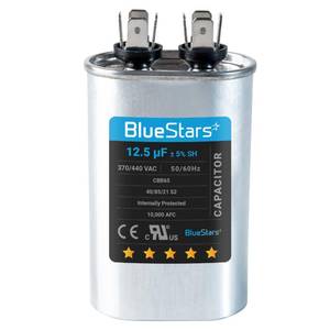 lot 8181 image: BlueStars 12.5 �F 370440 VAC Oval Run Capacitor