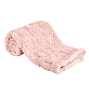 lot 8190 image: Yurhap Heart Pattern Plush Fleece Baby Blanket
