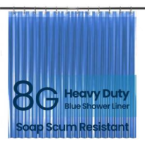 lot 8194 image: LiBa Shower Curtain Liner PEVA 72x72 Inch Blue