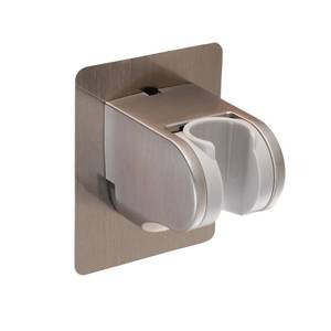 lot 8202 image: GwernKB Adhesive Shower Head Holder Bracket Brushed Nickel