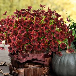 lot 8211 image: INQCMY 24 Pcs Artificial Mums Branches Fall Decor