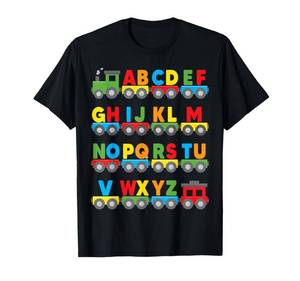 lot 8220 image: Kids ABC Alphabet T-Shirt Toy Train Colorful Letters