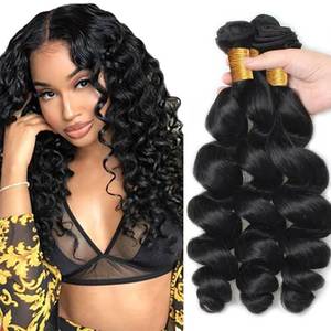 lot 8223 image: Vinmdonm Loose Wave Human Hair Bundles 14-18 Inch