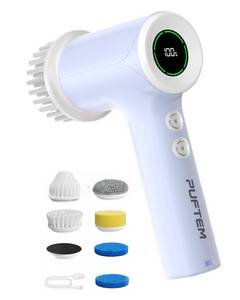 lot 8241 image: PUFTEM Electric Spin Scrubber Cordless Bathroom Cleaner