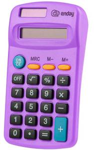 lot 8245 image: Enday Basic Calculator Solar and Battery Operated Purple