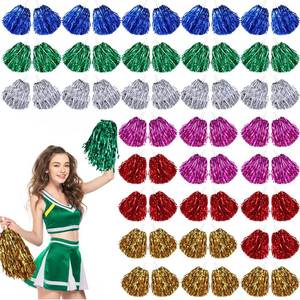 lot 9907 image: Hanaive 60 Pcs Pom Poms Cheerleading with Baton Handle, Multi Colors
