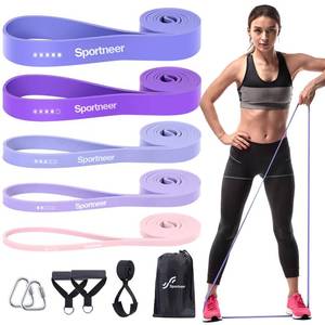 lot 9912 image: Sportneer Resistance Bands for Working Out Pull Up Bands 5-130lb Pilates