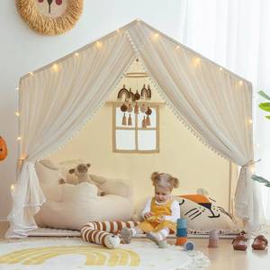 lot 9919 image: Kids Play Tent with Padded Mat, Princess Castle Playhouse Tents for Toddler