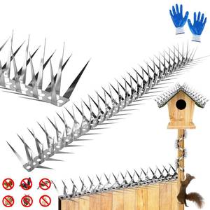 lot 9925 image: Bird Spikes 32 FT Anti Climb Spikes Stainless Steel Bird Squirrel Deterrent