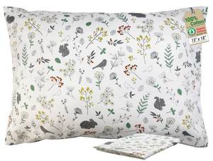 lot 9933 image: ZPECC Toddler Pillow with Organic Cotton Pillowcase - 13x18, Nature