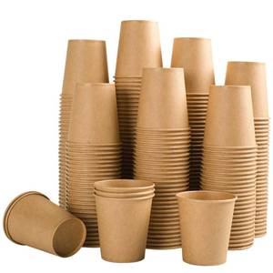 lot 9960 image: Clawsoff 100 Pack 5 oz Smal Paper Cups Disposable Kraft Bathroom Cups