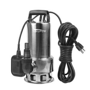 lot 9963 image: Trupow 1.5HP 110v Submersible Sewage Drain Flood Stainless Steel CleanDirty Water Sump Transfer Pond Garden Pump