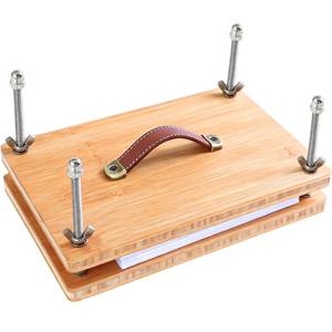 lot 9980 image: Bamboo Book Press, 7.68 x 9.45 Inch Pressing Area with Carry Handle