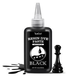 lot 10338 image: Black Epoxy Resin Pigment Paste - 4.5oz Concentrated Black Resin Dye Paste for DIY Art, UV Jewelry Making, River Table - Solid Color Pigment Paste for Painting, Coaster, Crafts