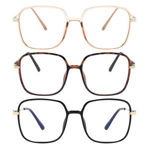 lot 10341 image: PEYEOISD 3 Pack Oversized Reading Glasses for Women Men, Large Super Light Frame Blue Light Blocking Readers Eyeglasses