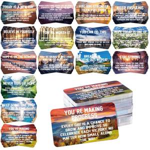 lot 10344 image: Motiskyy 300 Pcs Motivation Inspiration Affirmation Cards, Recovery Encouragement Cards 3.5 x 2 Inch Positive Inspirational Hope Quotes Card Sobriety Recovery Greeting Gifts for Men Women(Landscape)