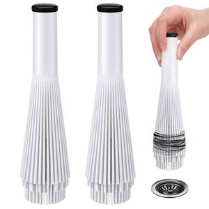 lot 10357 image: Feekoon 2 Pack Lint Trap for Washer and Utility Sink Drains, Hair Catcher