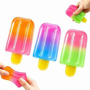 lot 10379 image: 3-Pack Ice Cream Squeeze Squishy, Summer Sensory Stress Relief Squeeze Squishy, Realistic Ice Cream Squishy Toy, Party Favors for Anxiety Relief for Everyone (Multicolor 3-Pack Ice Cream 02)