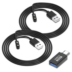 lot 10412 image: Msvueioe 2-Pack Charger Compatible with Zeacool C60 APPBYER C60  COLMI C60  BSLIZHEN C60 Fitness Tracker, Magnetic Charging Cable Cord for H69 Smart Watch