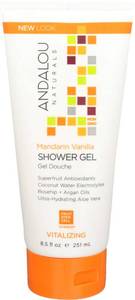 lot 10430 image: Andalou Naturals Mandarin Vanilla Shower Gel, Moisturizing Body Wash 8.5oz