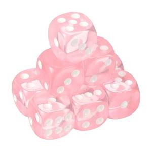 lot 10438 image: uxcell 6 Sided Acrylic Dice,16mm0.63 16mm0.63 Game Pink 10Pcs