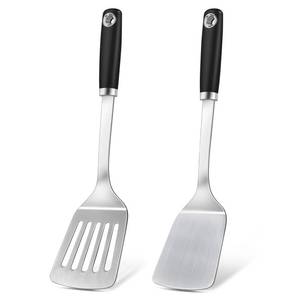 lot 11491 image: MemoGem 2-Piece Stainless Steel Spatula Set