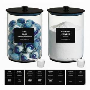 lot 11512 image: Storafolix Glass Laundry Detergent Dispenser 2-Pack