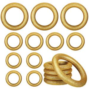 lot 11524 image: Chunful Gold Glitter Foam Rings 12-Pack