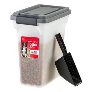 lot 11525 image: IRIS USA Dog Food Storage Container 13 lbs Dark Gray