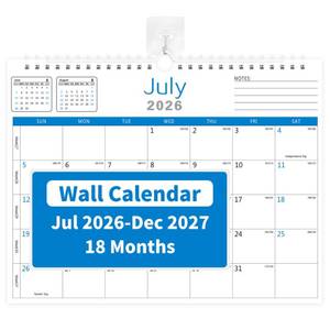 lot 12022 image: Wall Calendar 2026-2027 18-Month 14 x 11