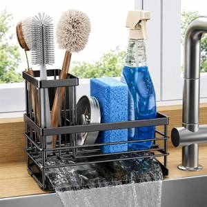 lot 12040 image: Cisily Stainless Steel Sink Caddy Organizer