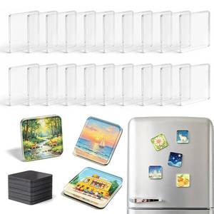 lot 12051 image: DIY Acrylic Fridge Magnet Kit 20-Piece 2x2 Inch