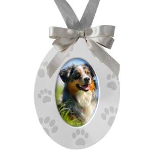 lot 12055 image: Green Pollywog Screenprinted Paw Print Frame Ornament