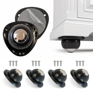 lot 12057 image: Zerobe Heavy Duty Self Adhesive Furniture Casters 4 Pack