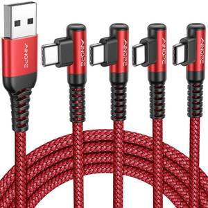 lot 12076 image: AINOPE USB-C to USB Cable 4-Pack Right Angle