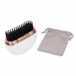 lot 12082 image: Brrnoo Cordless Hair Straightener Brush, Rechargeable