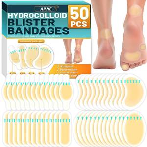 lot 12092 image: Arme Hydrocolloid Blister Bandages, 50-Piece Multi-Shape