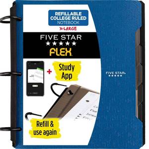 lot 12096 image: Five Star Flex Refillable Notebook College Ruled 29324AD2