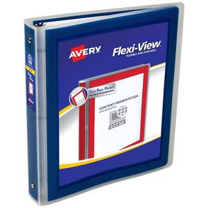 lot 12101 image: Avery Flexi-View 3-Ring Binder 1.5 Navy Blue